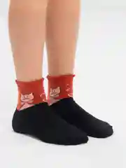 Черный детские носки с принтом
