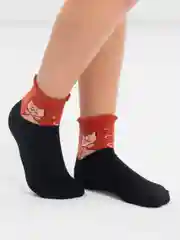 Черный детские носки с принтом