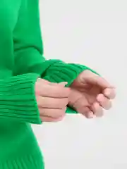 Зеленый кофточка женская, свитер женский, вязанный
