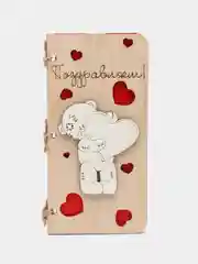 Алый подарочная шкатулка , купюрница , конверт для денег, 180 х 85 х 15 мм