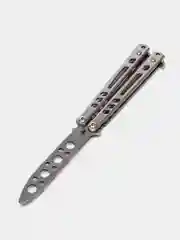 Серебряный нож бабочка, учебный, 16 см, чехол