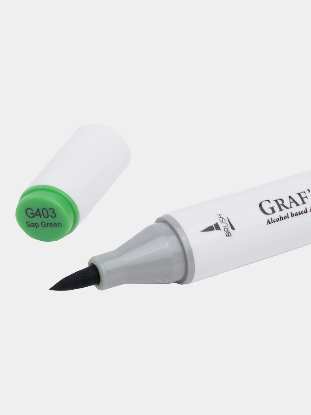 Маркер спиртовой Малевичъ GrafArt Brush, Оттенки зеленого, 1 шт