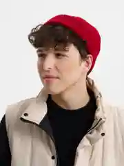 Белый шапка бини
