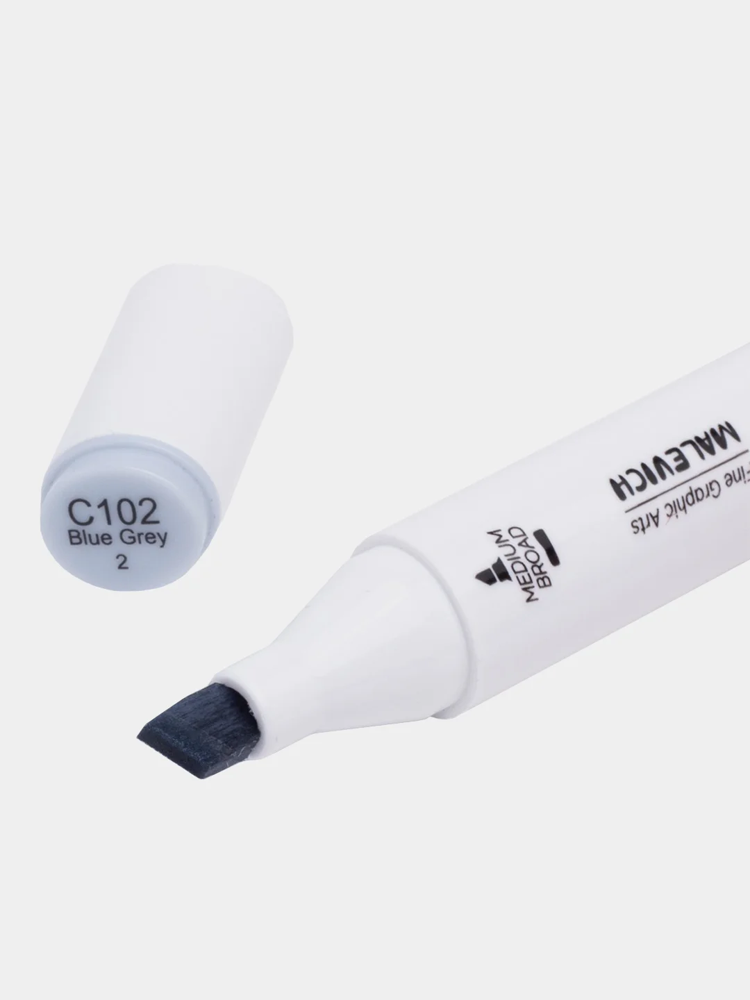 Маркер спиртовой Малевичъ GrafArt Brush, Оттенки серого, 1 шт