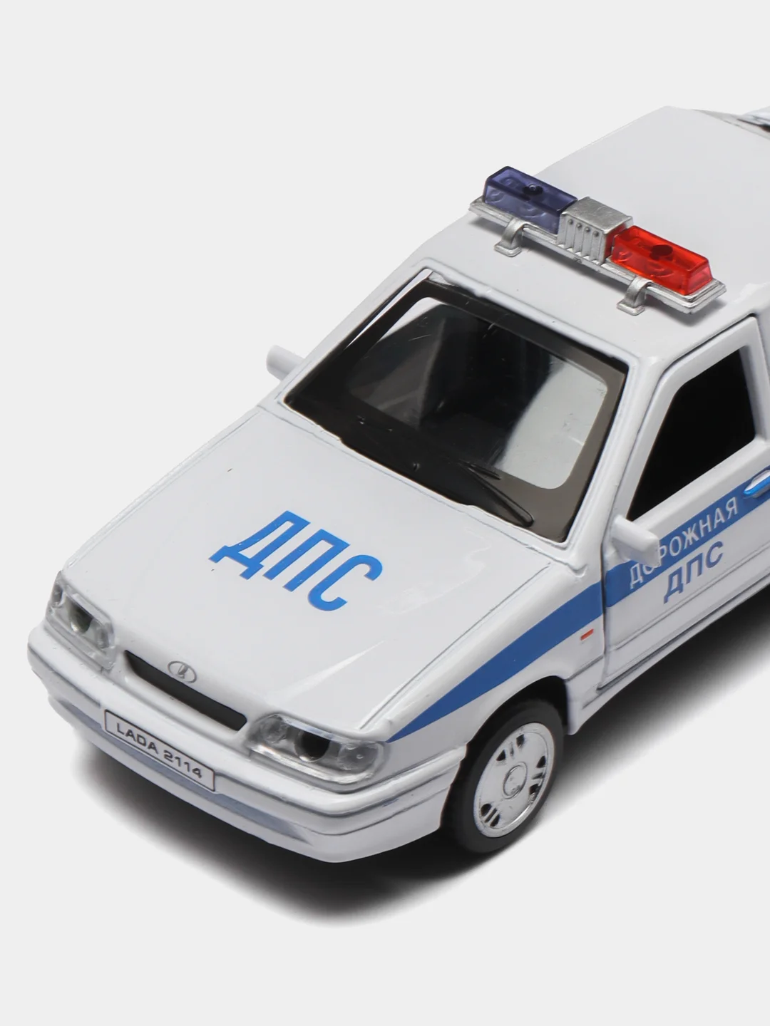 Машина металл LADA-2114 "SAMARA" Полиция, 12 см, двери, багаж открываются