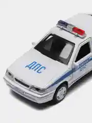 Машина металл LADA-2114 "SAMARA" Полиция, 12 см, двери, багаж открываются