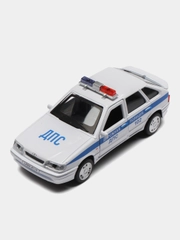 Машина металл LADA-2114 "SAMARA" Полиция, 12 см, двери, багаж открываются