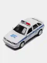 Машина металл LADA-2114 "SAMARA" Полиция, 12 см, двери, багаж открываются
