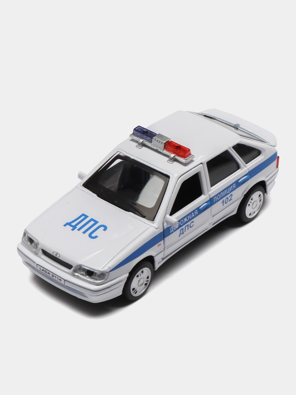 Машина металл LADA-2114 "SAMARA" Полиция, 12 см, двери, багаж открываются