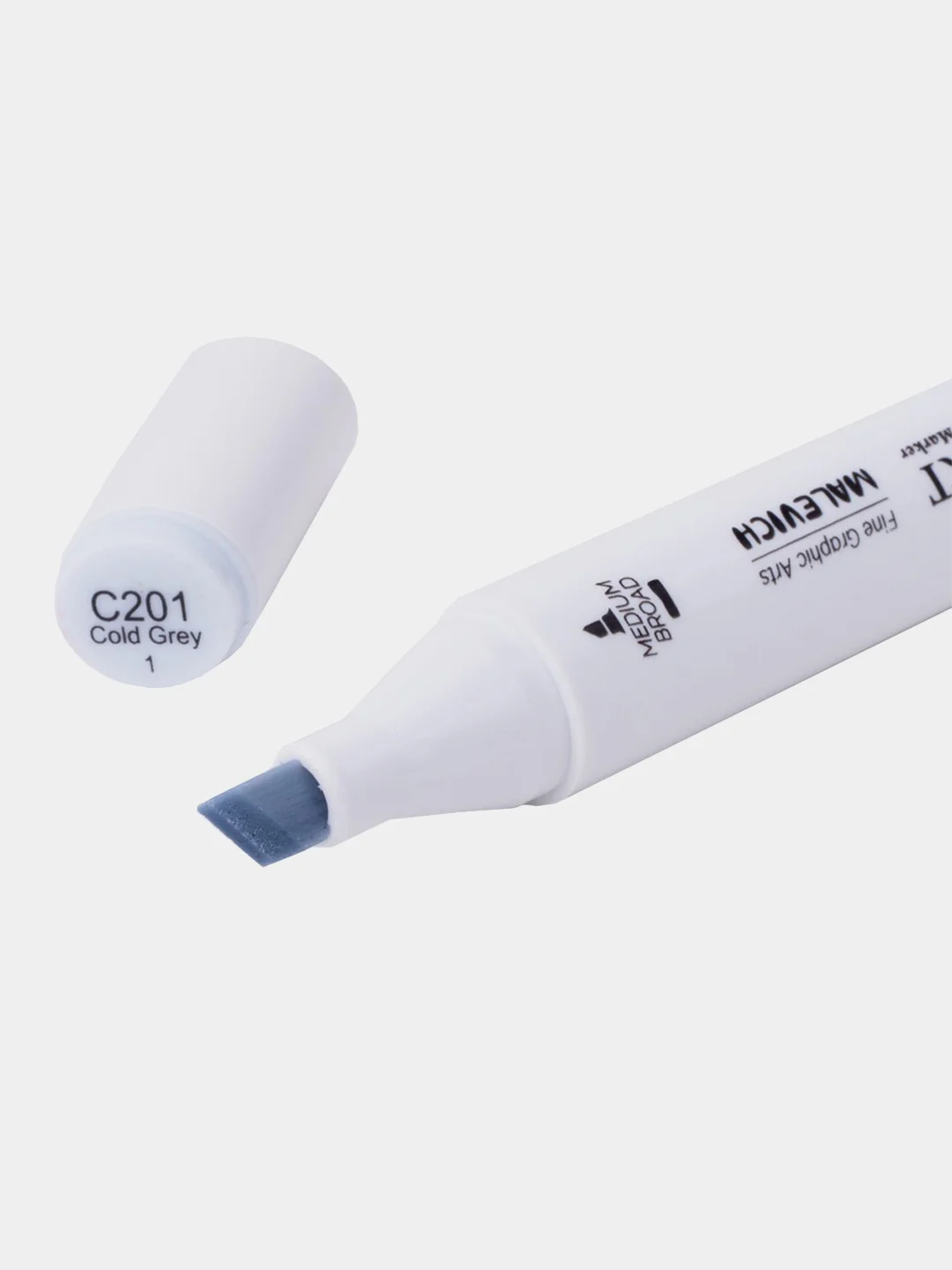Маркер спиртовой Малевичъ GrafArt Brush, Оттенки серого, 1 шт