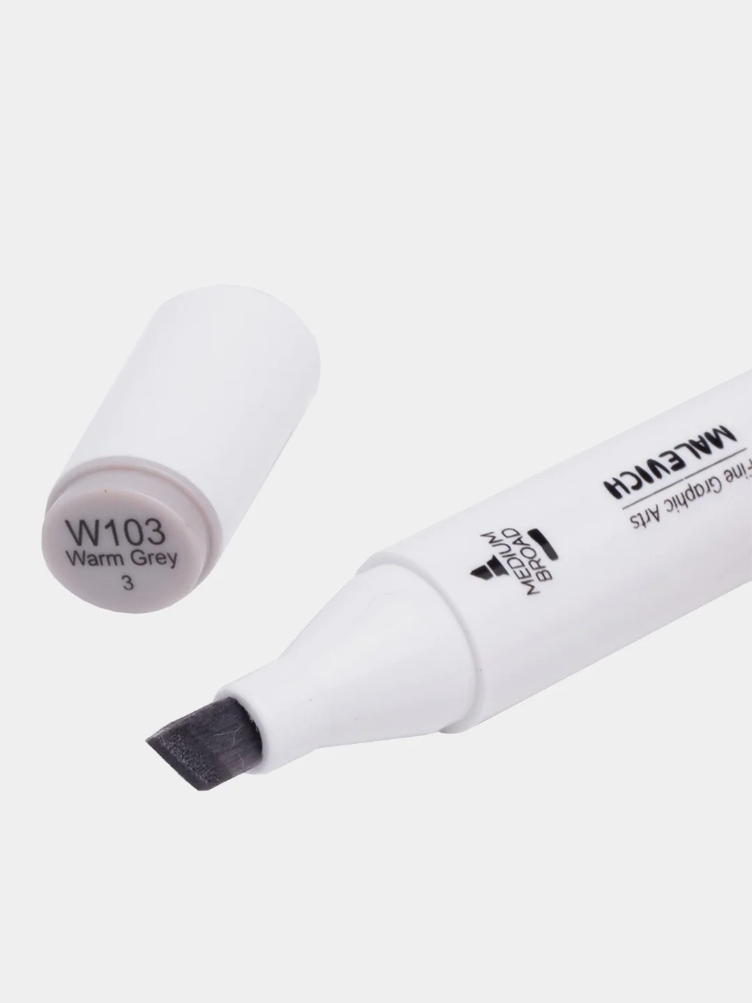 Маркер спиртовой Малевичъ GrafArt Brush, Оттенки серого, 1 шт