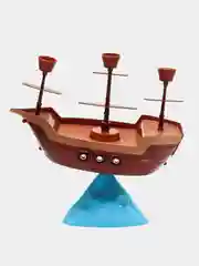 Коричневый развивающая настольная игра "Пиратский корабль", игра на баланс "Пингвины"