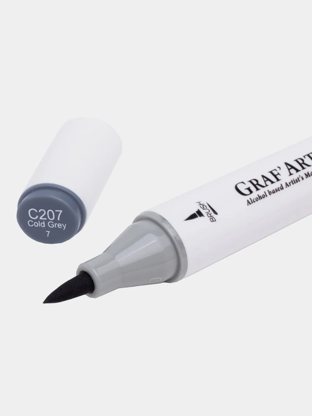 Маркер спиртовой Малевичъ GrafArt Brush, Оттенки серого, 1 шт