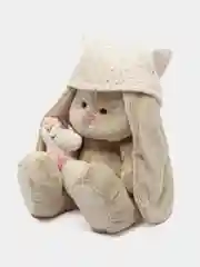 Мягкая игрушка "Зайка Ми с розовой подушкой - единорогом", 18 см