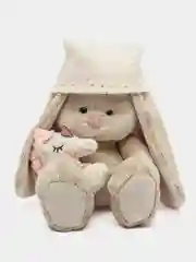 Мягкая игрушка "Зайка Ми с розовой подушкой - единорогом", 18 см