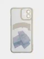 Бежевый меланж чехол на iPhone 11 12 13 / 14 Pro Max / 7 8 Plus / XR / XS / X айфон про макс прозрачный