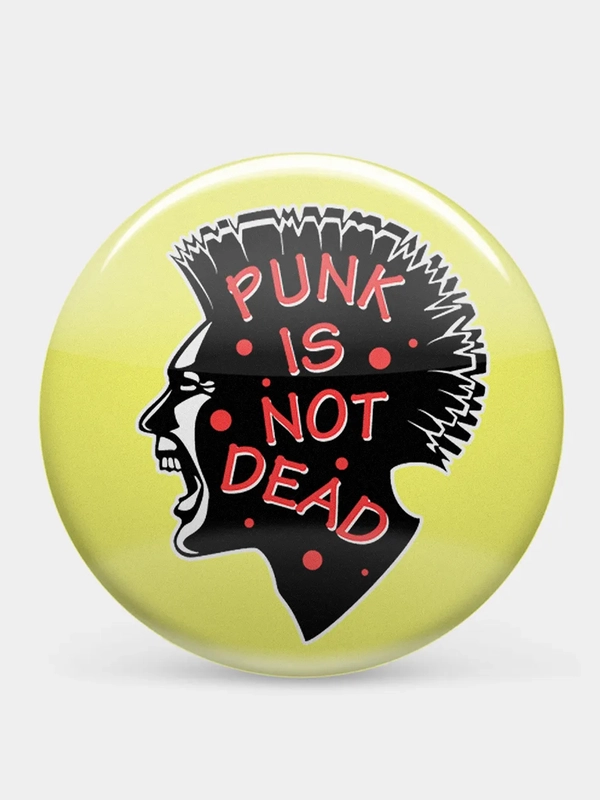 Значок "Punk is not dead", из серии "Рок", 37 мм