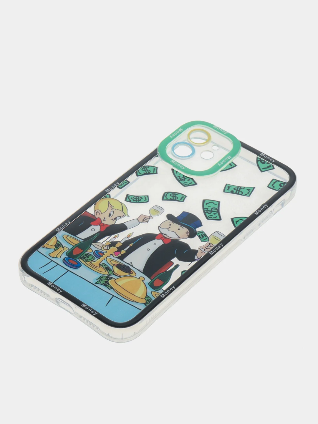 Бежевый чехол на iPhone 11 12 13 / 14 Pro Max / 7 8 Plus / XR / XS / X айфон про макс прозрачный