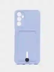 Лавандовый чехол для Samsung Galaxy A14 5G / Самсунг А14 5Г, силиконовый, с карманом для карты