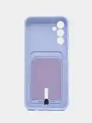 Лавандовый чехол для Samsung Galaxy A14 5G / Самсунг А14 5Г, силиконовый, с карманом для карты