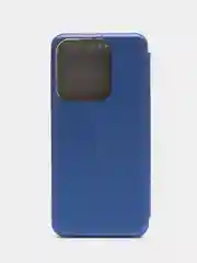 Синий чехол-книжка для Tecno Spark  10 / 10C , Техно Спарк 10 / 10С