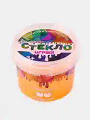 Оранжевый слайм Стекло с Блёстками Party Slime лизун