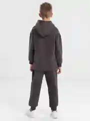 Черный костюм спортивный, детский, утеплённый, на флисе