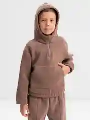 Коричневый костюм детский, спортивный, на флисе