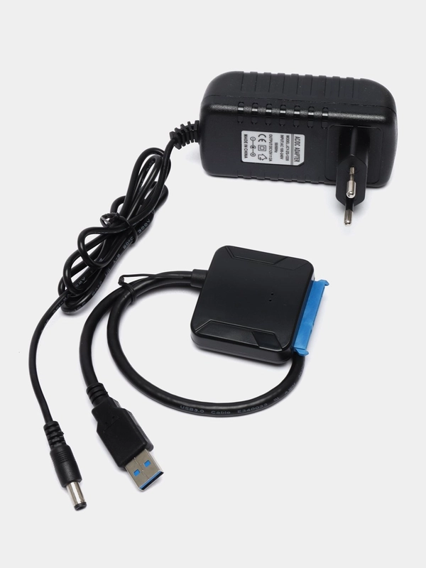 Переходник SATA USB для жестких дисков 2.5", 3.5" с внешним питанием