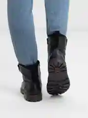 Черный полусапоги зимние мужские Rieker из натуральной кожи