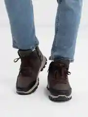 Коричневый ботинки зимние мужские