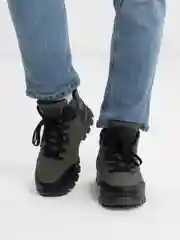 Зелёный хаки ботинки зимние мужские