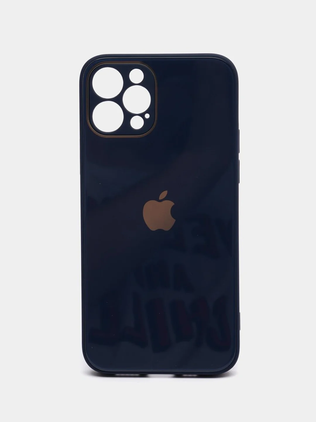 Серый чехол для iPhone Xr/ 11/ 12/ mini/ Pro/ ProMax, силиконовый со стеклянной панелью
