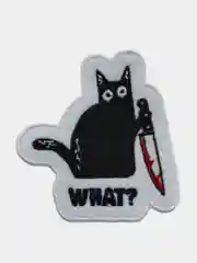 Нашивка (шеврон, термонаклейка) "What?"
