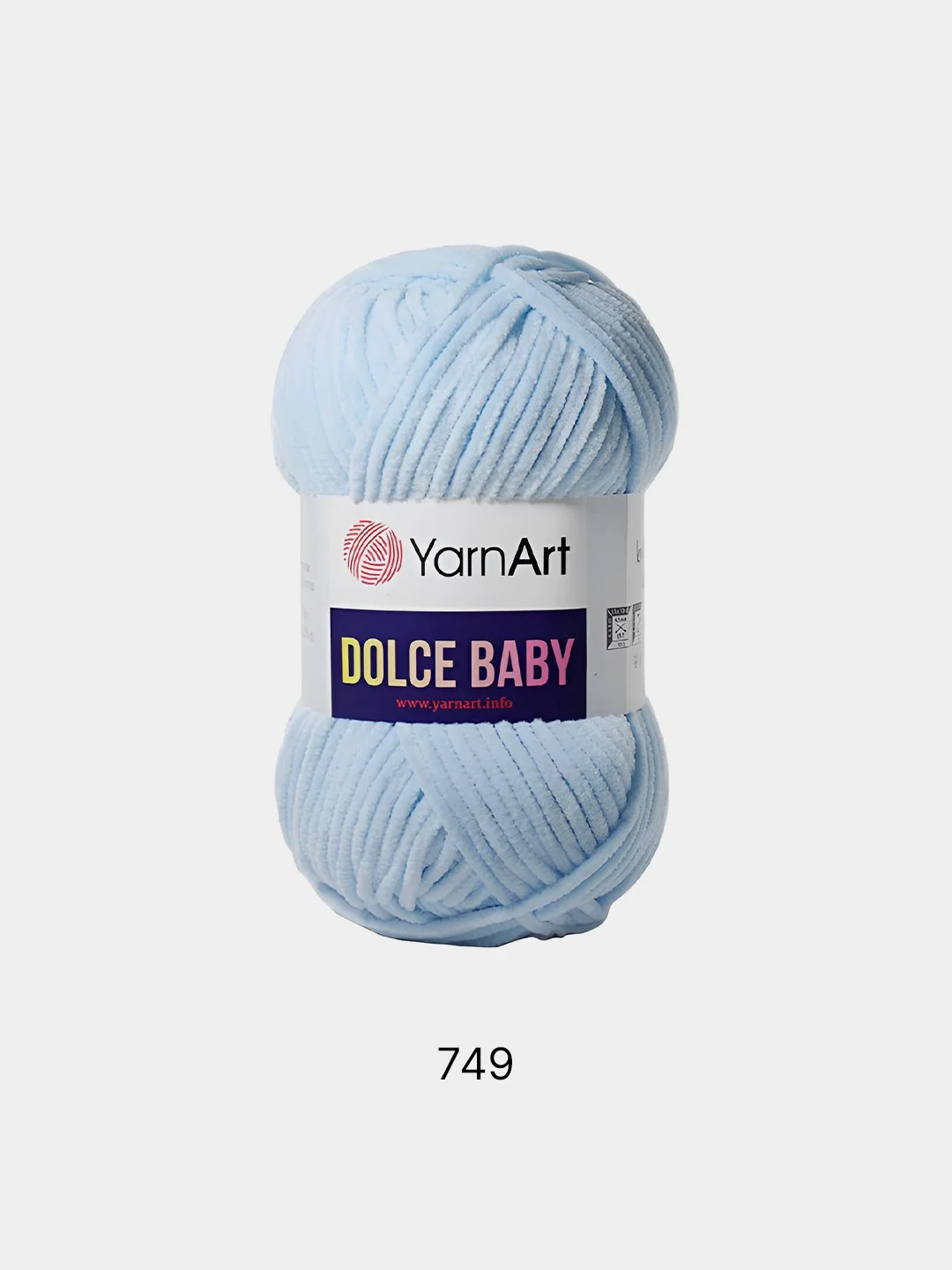 Ледяной пряжа YarnArt Dolce Baby, 50 г / 85 м, 100% полиэстер