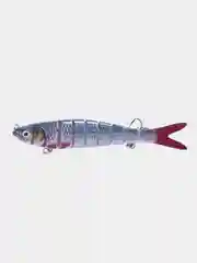 Багровый воблер 8 секционный, сегментный, 3D (13,5 см, 25 г)