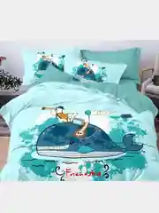 Лазурный boris kids Детское постельное белье 1,5 сп, 50 х 70, хлопок 100%