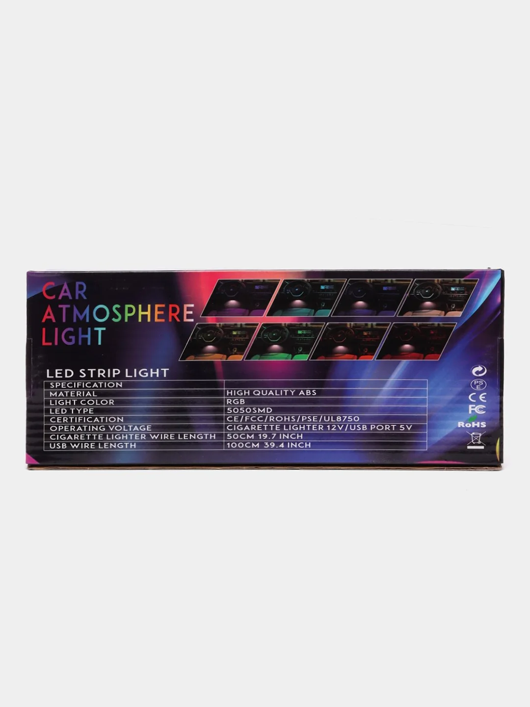 Синий подсветка на ноги для салона авто, светодиодная лента RGB для автомобиля