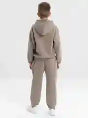 Серый костюм спортивный детский, утеплённый, на флисе