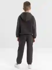 Черный костюм детский, спортивный, на флисе