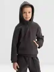 Черный костюм детский, спортивный, на флисе