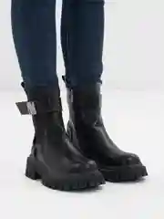 Черный женские ботинки, осенние