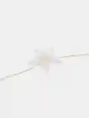 Гирлянда-нить 2 м, роса с насадками Звезда, IP20, серебристая нить, 20 LED, ААх2