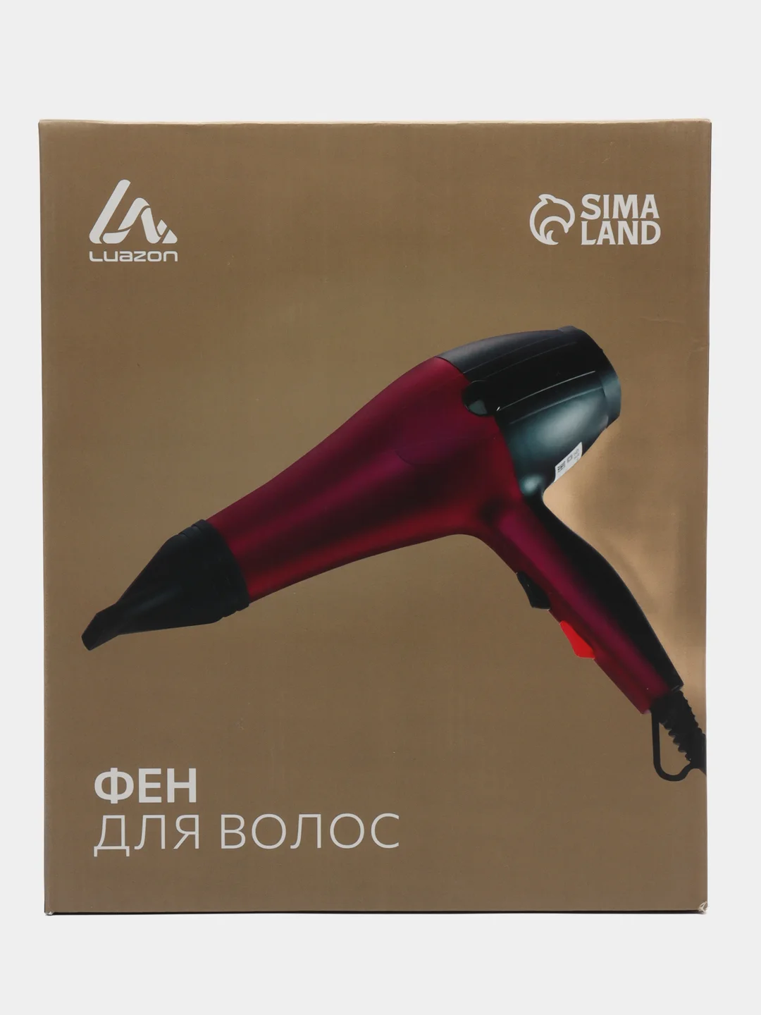 Фен Luazon LF-17, 1500 Вт, 2 скорости, 3 температурных режима, синий