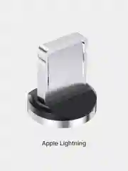 Белый кабель магнитный для зарядки телефона с вращением Lightning / micro-USB / Type-C
