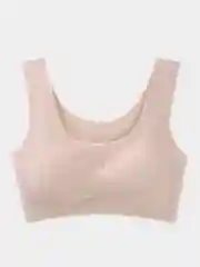 Бежевый женский бесшовный бюстгальтер, топ