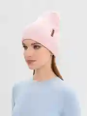 Конфетный шапка женская, бини, , с подкладом, на флисе