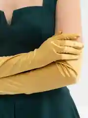 Бронзовый атласные перчатки, удлиненные, выше локтя, 16 цветов