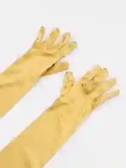 Бронзовый атласные перчатки, удлиненные, выше локтя, 16 цветов