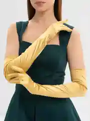 Бронзовый атласные перчатки, удлиненные, выше локтя, 16 цветов